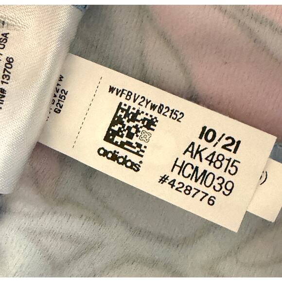 Adidas Floral Track Pant Joggers Blue Clear Sky Girls XL (16) Retro Athletic - Picture 9 of 11